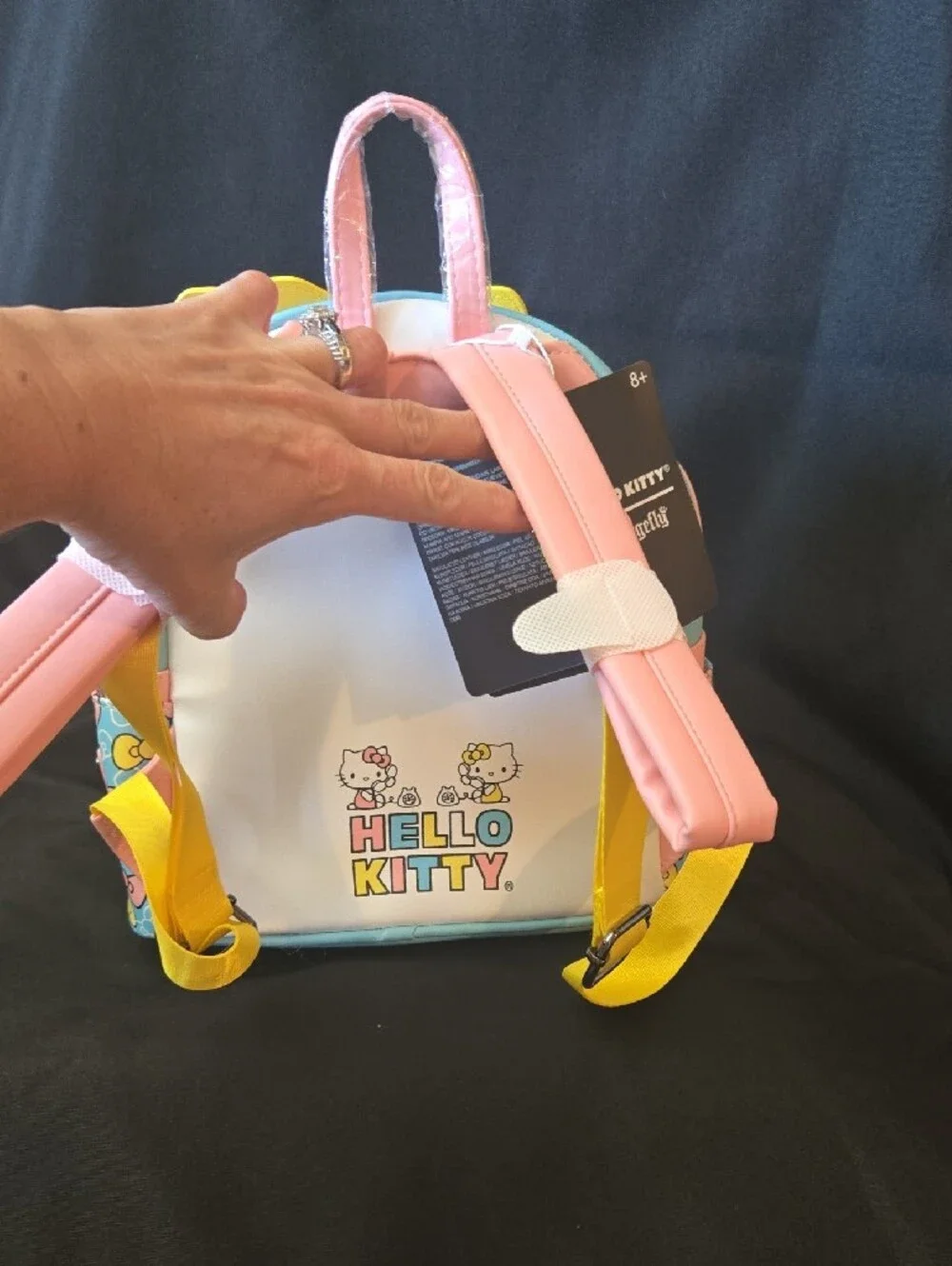 New Hello Kitty Loungefly Mini Backpack in Pink, Yellow & Blue